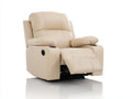 Sillón reclinable tapizado 90x90x100 cm - acabado beige - diseño cómodo moderno