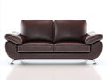 Sofás 2 plazas de cuero sintético 210x90x85 cm - marrón oscuro - diseño moderno y confortable