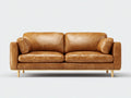 Sofás 2 plazas - Cuero sintético 180x85x82 cm - Marrón - Diseño moderno