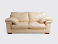 Sofás 2 plazas de cuero 200x95x85 cm - beige - diseño clásico cómodo para salón