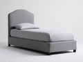Cama individual tapizada 200x100x95 cm - gris - diseño moderno para dormitorio