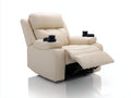 Sillón reclinable beige acolchado con reposapiés ajustable 100 x 95 x 105 cm diseño cómodo