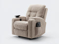Sillones reclinables de tela 85x90x105 cm - beige - diseño moderno con función de descanso