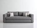 Sofás 2 plazas tapizado de tela 180x90x85 cm - gris oscuro - diseño moderno y cómodo para salón