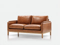Sofá 2 plazas tapizado 180x90x85 cm - acabado marrón - diseño elegante y cómodo