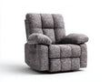 Sillones reclinables tapizado de tela 85x90x105 cm - gris oscuro - diseño moderno con respaldo ajustable para salón