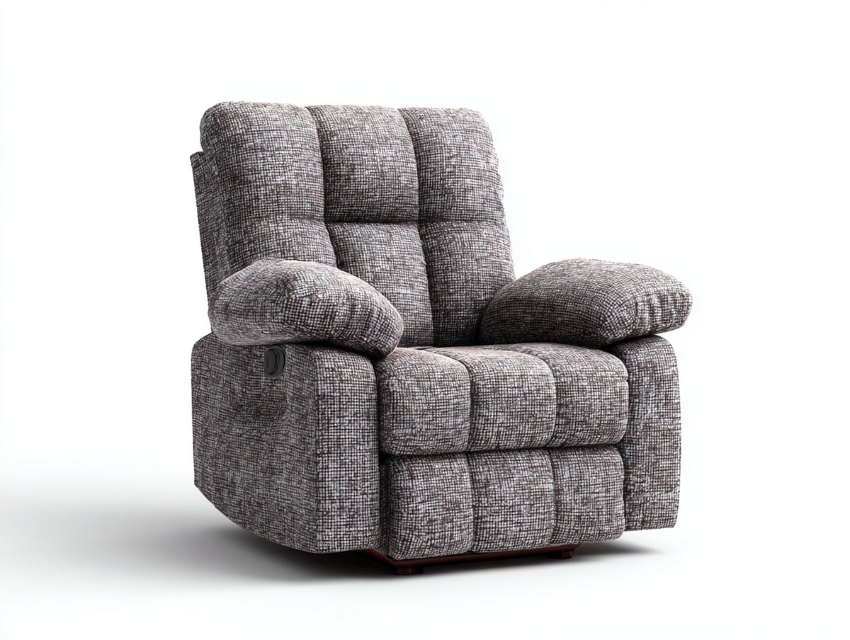 Sillones reclinables tapizado de tela 85x90x105 cm - gris oscuro - diseño moderno con respaldo ajustable para salón