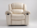 Sillón reclinable tapizado 90x90x100 cm - acabado Beige - diseño cómodo moderno