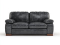 Sofá 2 plazas tapizado 180x90x85 cm - acabado negro - diseño elegante y cómodo