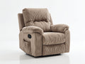 Sillón reclinable tapizado de tela 90x95x105 cm - beige - diseño moderno con respaldo ajustable