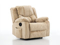 Sillón reclinable tapizado 90x90x100 cm - acabado beige - diseño cómodo moderno